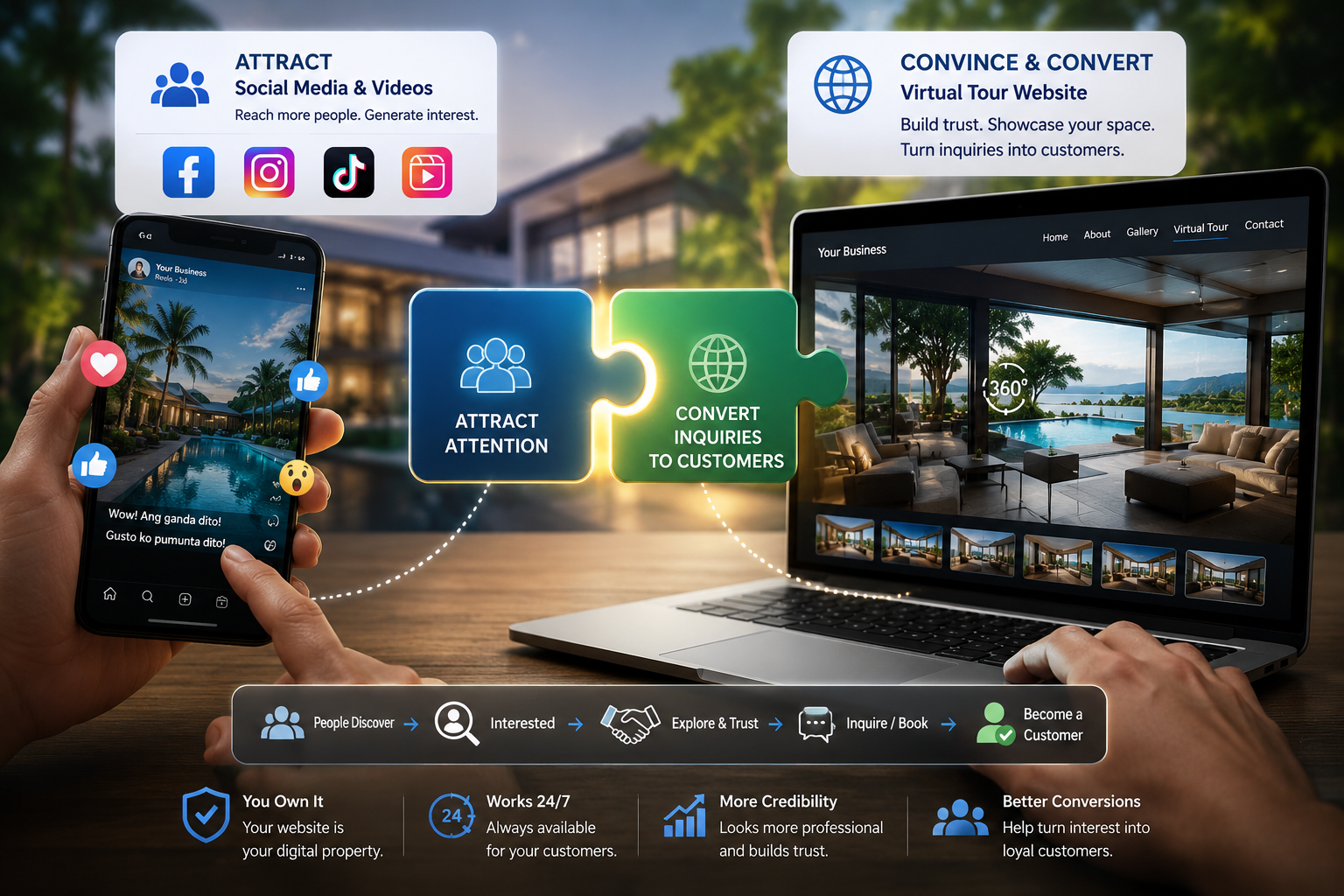Social Media to Virtual Tour conversion